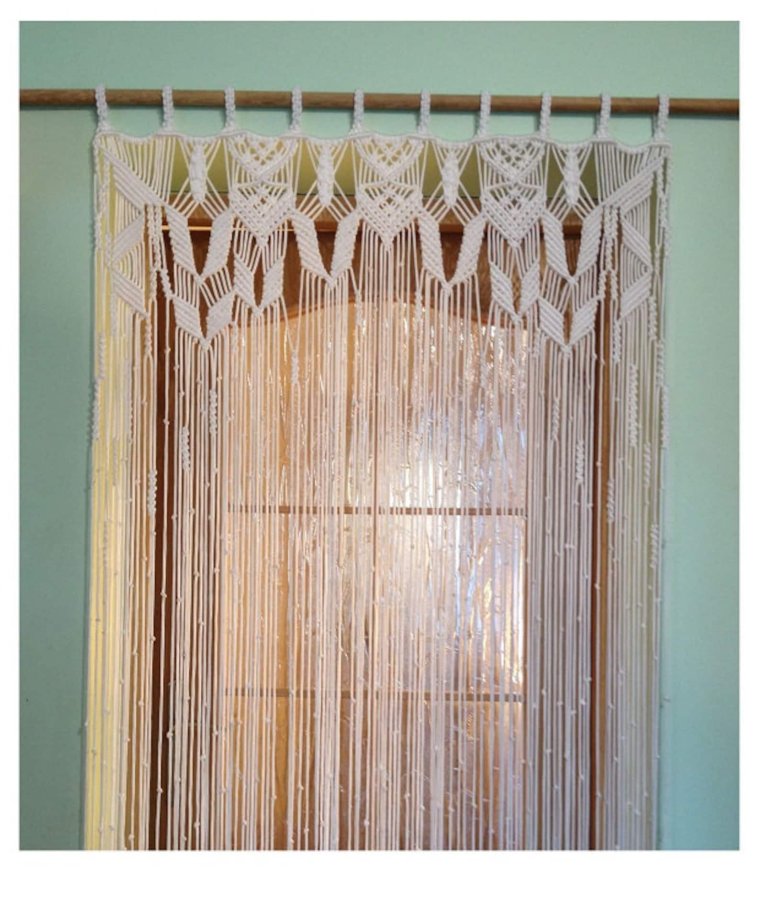 Макраме штора на дверной проем