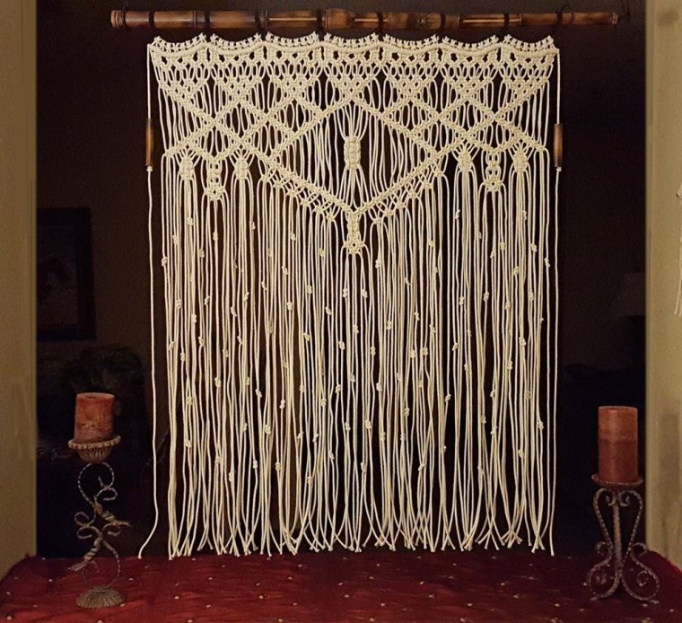 Плетение макраме шторы