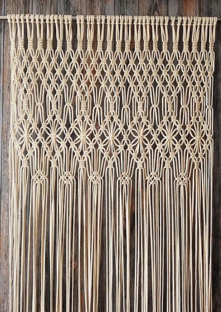 Штора на кухню макраме