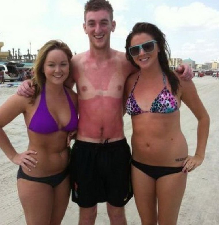 Прикольный загар у девушек