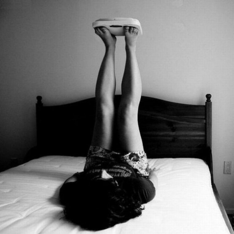 Взвешиваюсь лежа