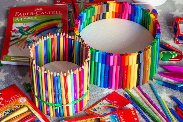 Подставка для карандашей из втулок