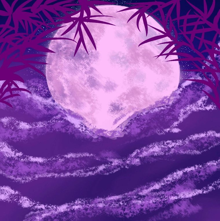 Фиолетовый фон аниме