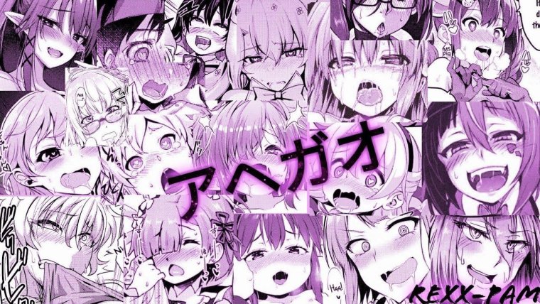 Аниме ахегао коллаж