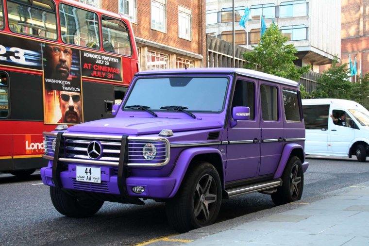 Мерседес Гелендваген Брабус фиолетовый