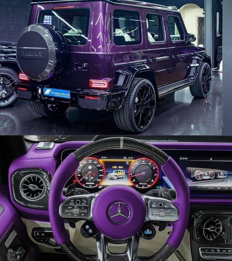 Mercedes Benz g63 Brabus пурпурный