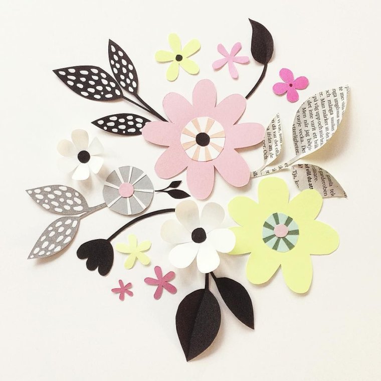 Декоративная аппликация из бумаги