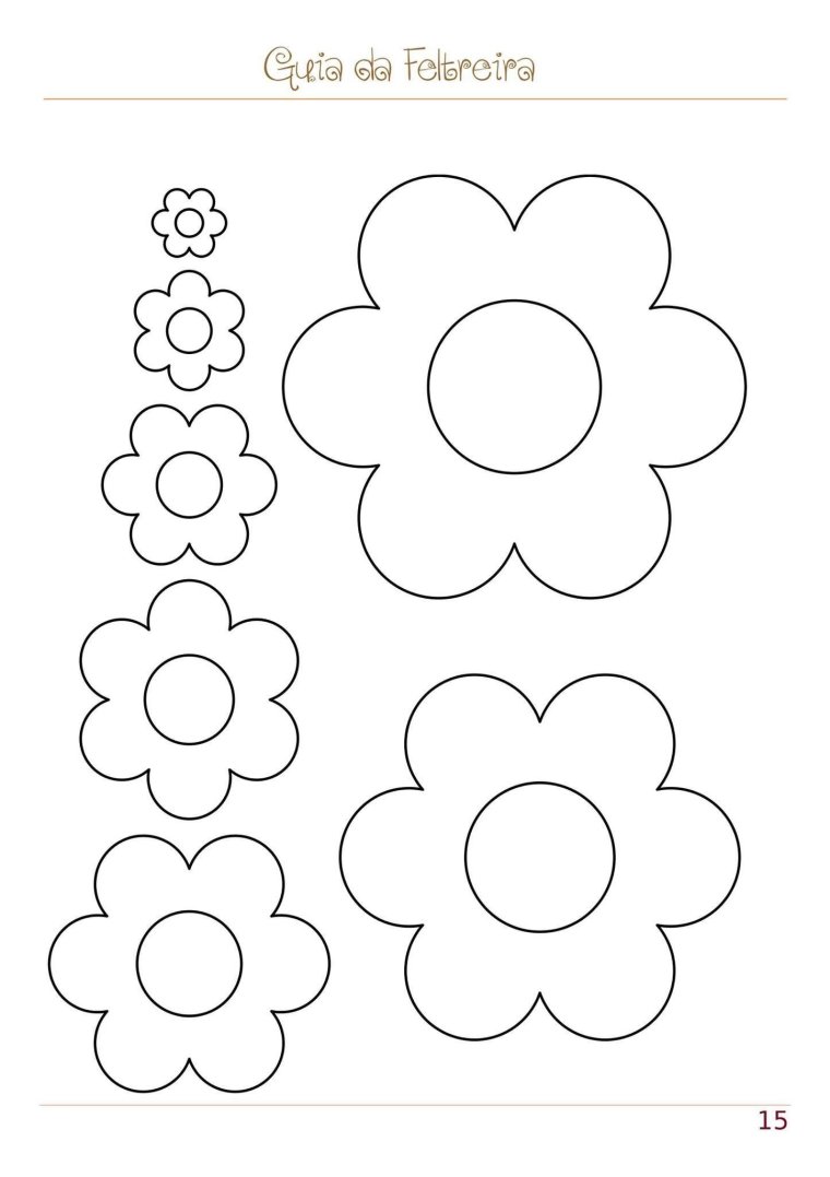 Трафареты цветочков для аппликации