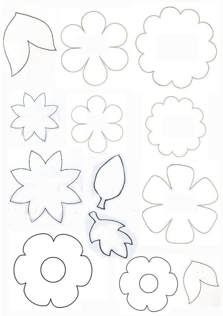 Трафареты для фетровых цветов
