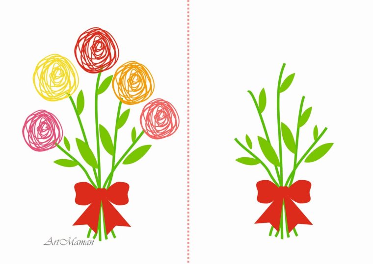 Открытка на 8 марта своими руками