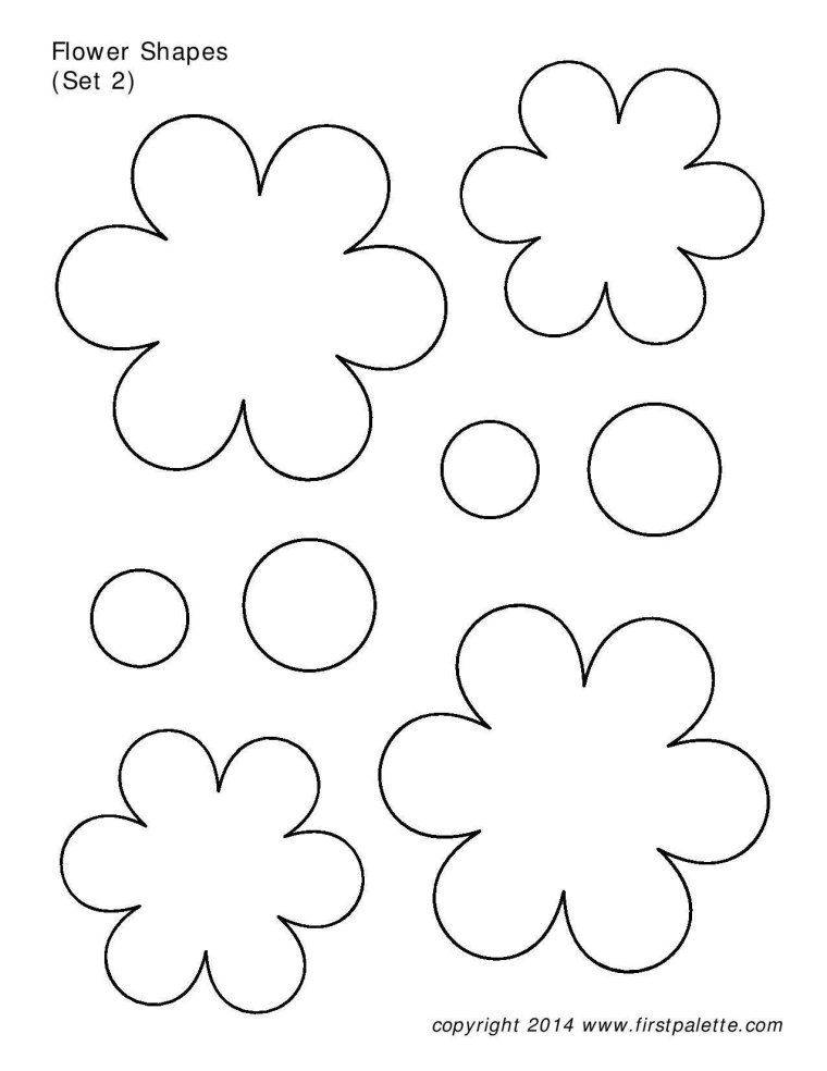 Трафарет цветов для аппликации