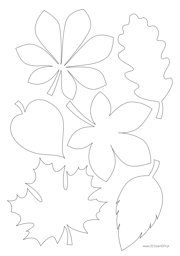 Листья трафарет для вырезания