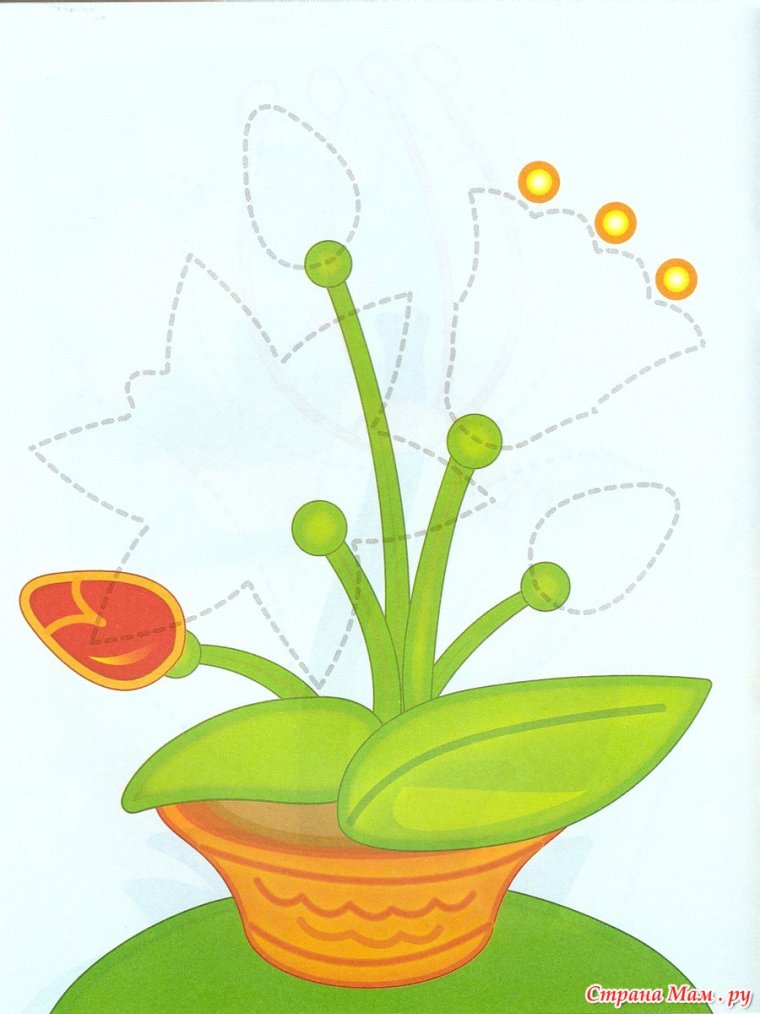 Цветок для пластилинографии