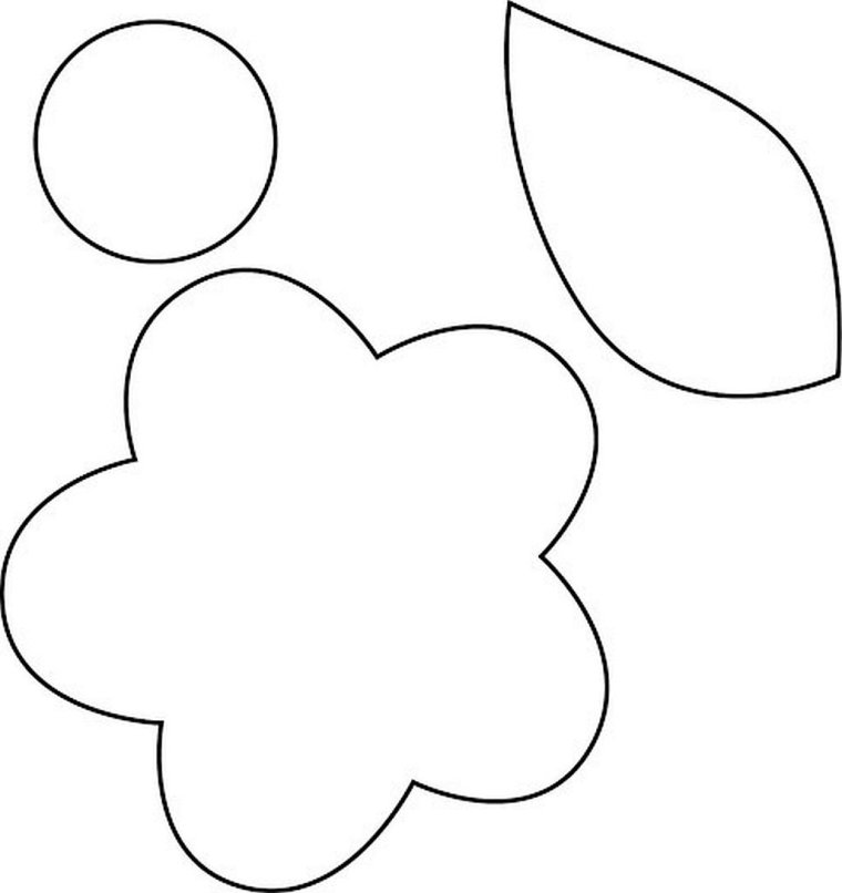 Шаблон цветка для аппликации для детей