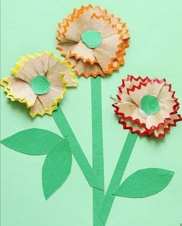 Поделки из карандашной стружки