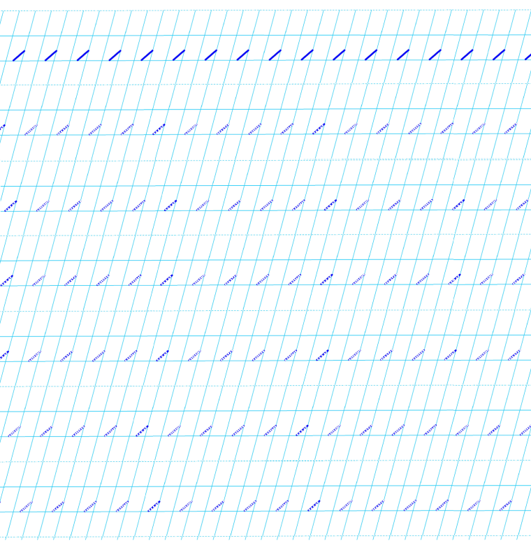 Лист в частую косую линейку