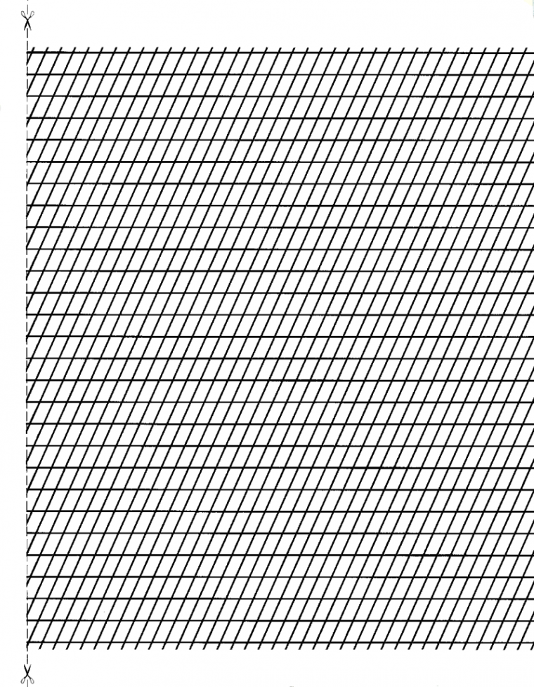 Разлиновка косая линия а4