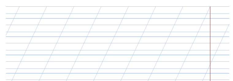 Тетрадный лист в узкую линию