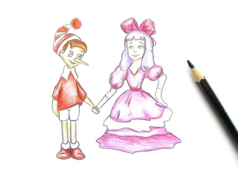 Нарисовать Буратино