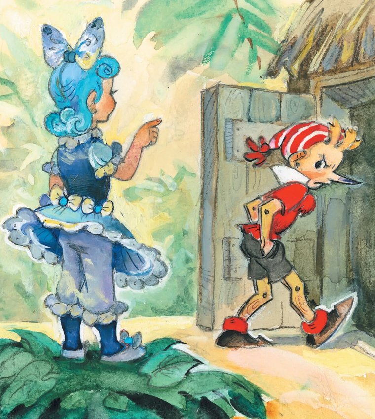 Раскраска Буратино и Мальвина