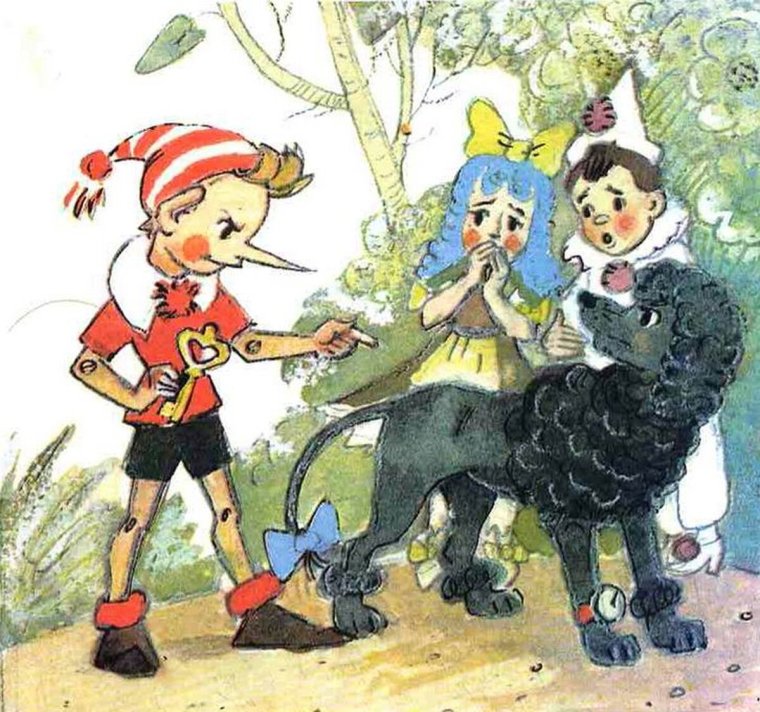 Пиноккио и Мальвина