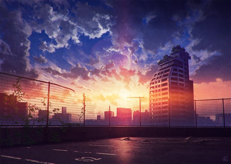 Аниме пейзаж школа гача лайф