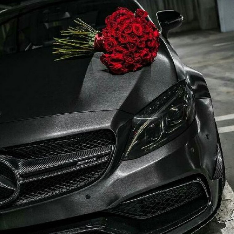 Мерсы с цветами