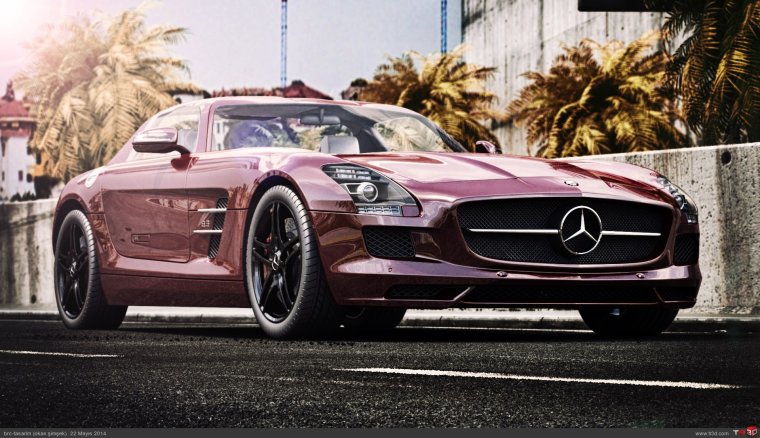 Красный матовый Мерседес