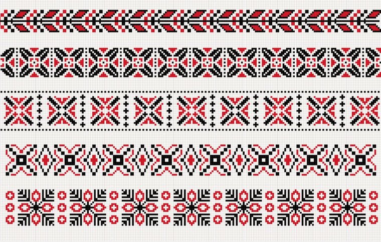 Вышивка крестом орнамент бискорню