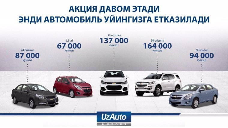 Автосалон Узбекистан ГМ