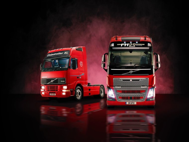 КАМАЗ Вольво красный