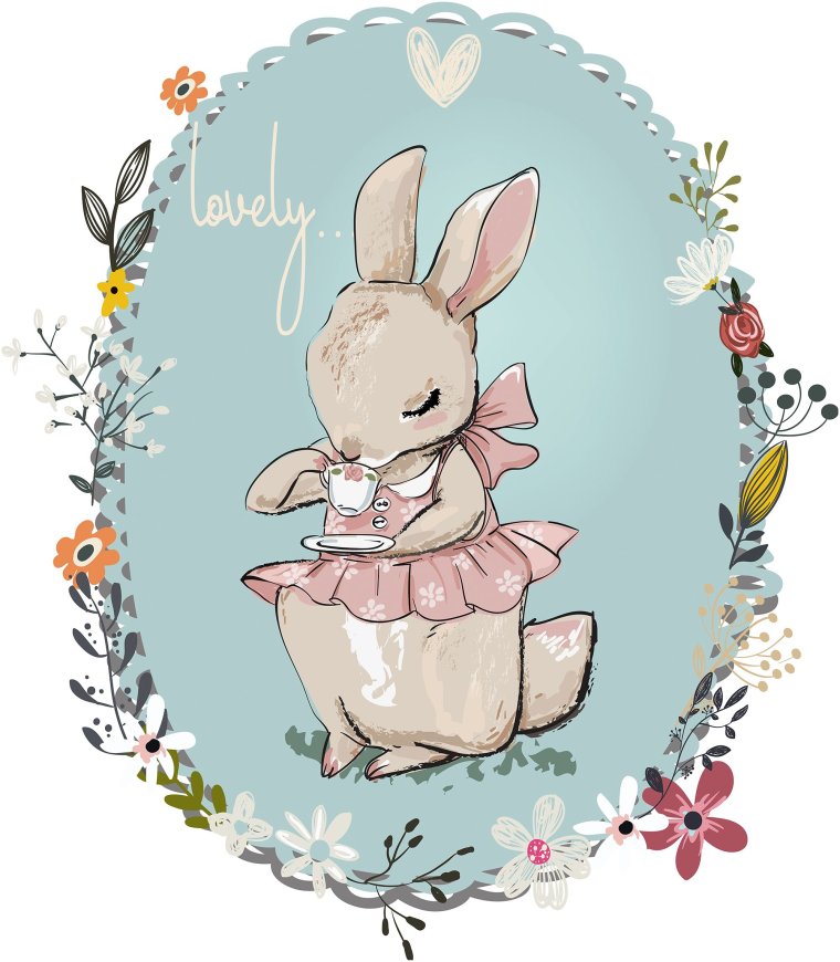 Милый кролик арт