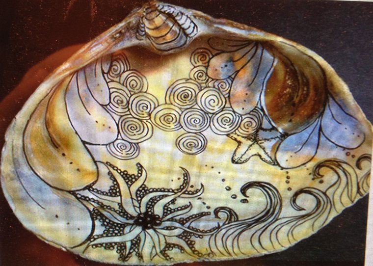 Разрисованные ракушки