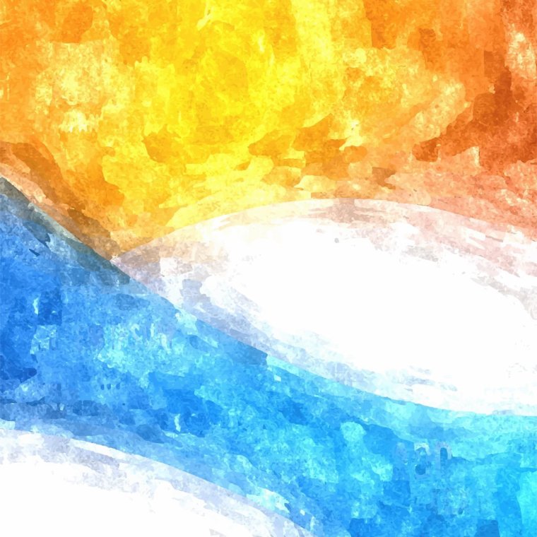 Желто голубая абстракция