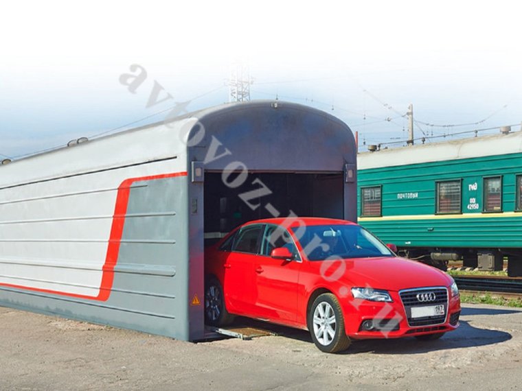 Погрузка полуприцепов на ЖД платформы