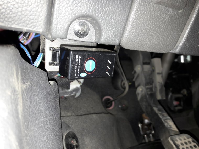 Skoda Fabia obd2 разъем