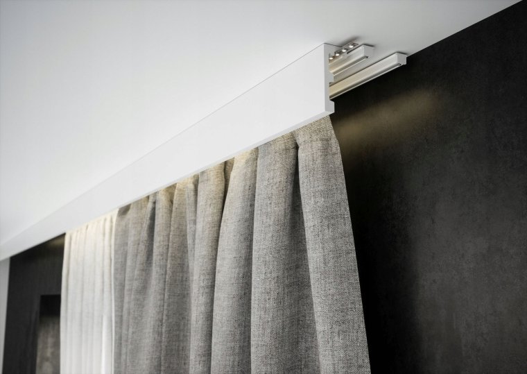 Душевая штора в интерьере зеленой ванной комнате