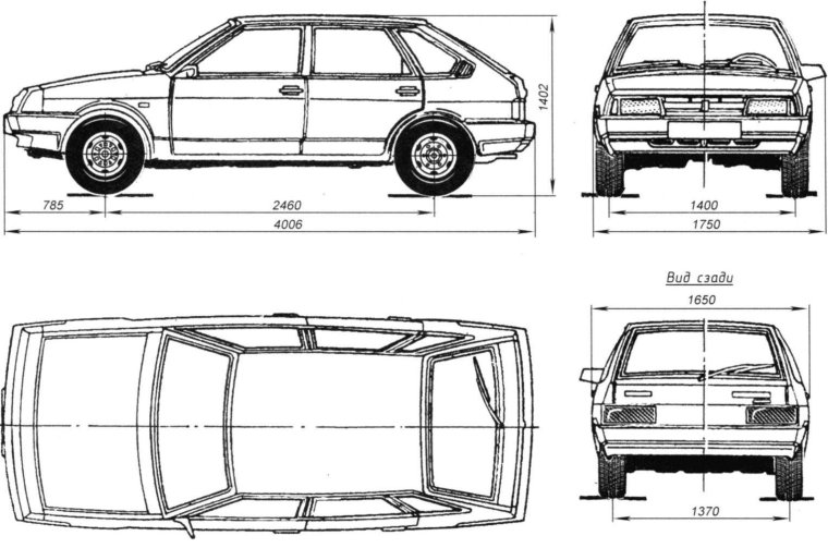 Габариты ВАЗ 21099