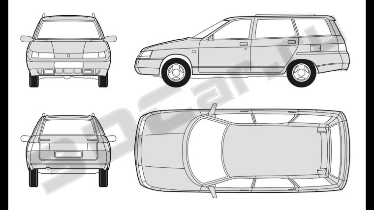 ВАЗ 2111 чертеж