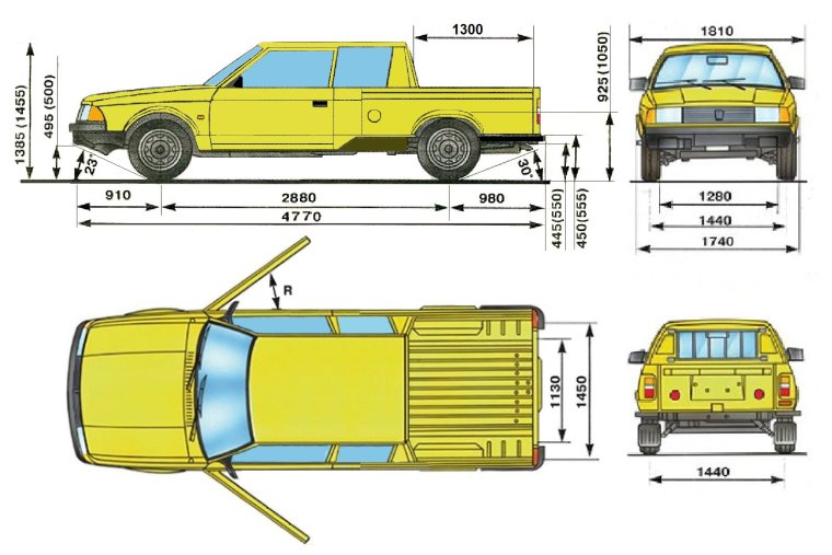2141 Москвич ширина габариты