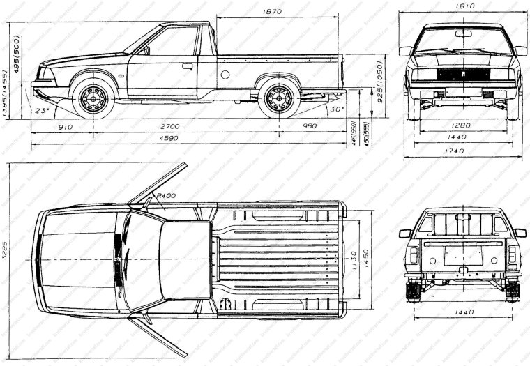 Москвич 2335 габариты кузова