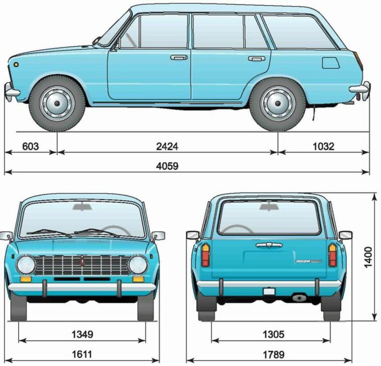 ВАЗ 2104 габариты машины