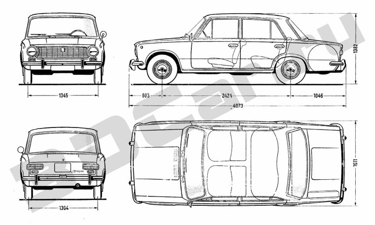 ВАЗ 2107 чертеж