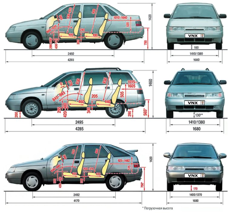 Клиренс ВАЗ 2111 универсал