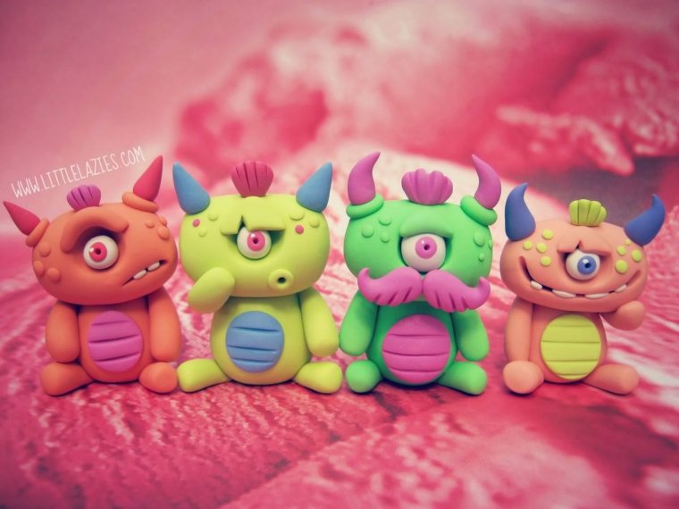 Монстрики из мягкого пластилина