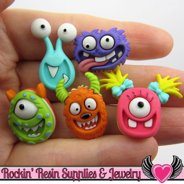 Фигурки монстриков из полимерной глины