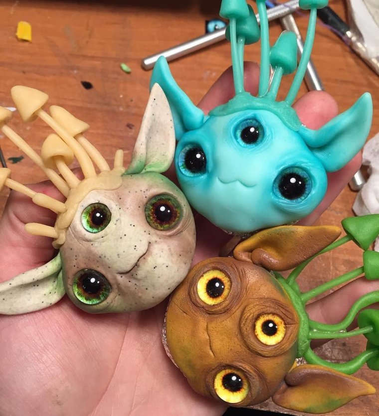 Монстры из полимерной глины
