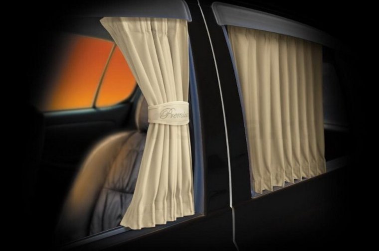 Автошторки Premium (премиум) бежевые