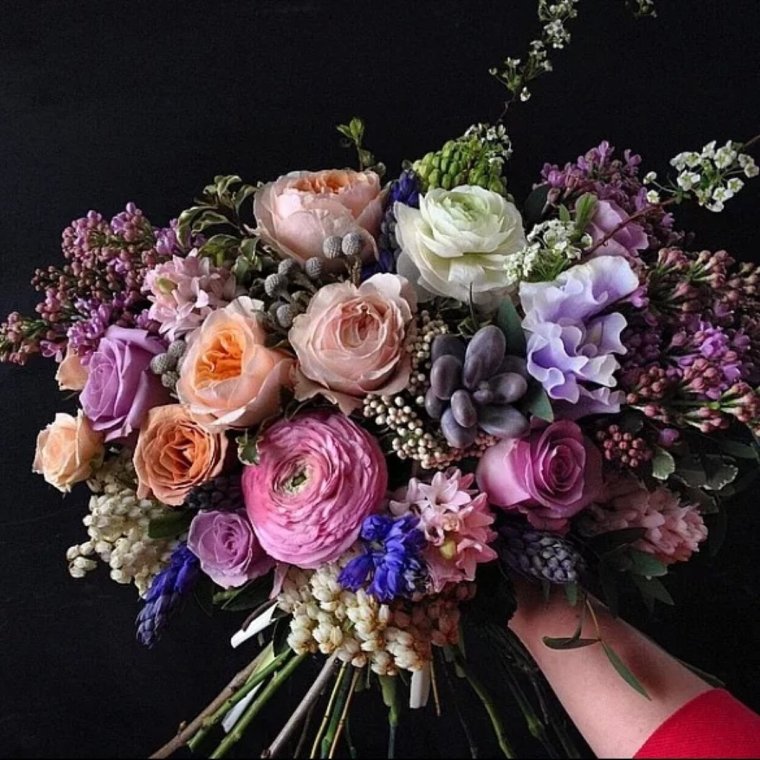 Модные букеты с гортензией