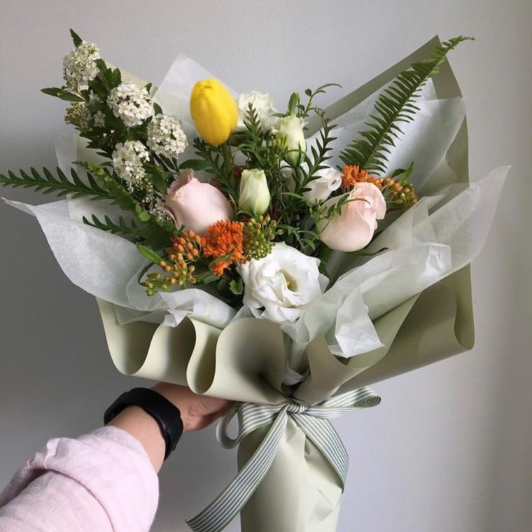 Смешной букет цветов